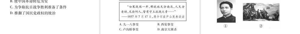 （重庆专版）中考历史总复习 专题一 近代中国人民的抗争与探索课件-人教版初中九年级全册历史课件