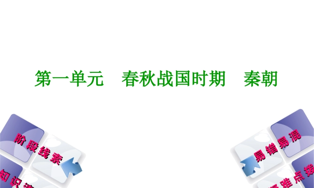 （鄂尔多斯专版）中考历史复习 第1部分 中国古代史 考点2 秦朝的中央集权制度课件-人教版初中九年级全册历史课件