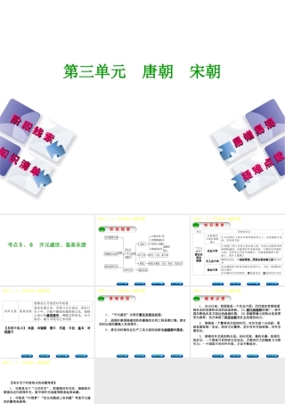 （鄂尔多斯专版）中考历史复习 第1部分 中国古代史 考点5、6“开元盛世”、鉴真东渡课件-人教版初中九年级全册历史课件