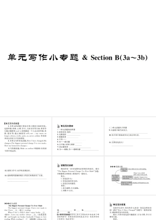（遵义专版）秋九年级英语全册 Unit 4 I used to be afraid of the dark写作小专题习题课件 （新版）人教新目标版-（新版）人教新目标版初中九年级全册英语课件