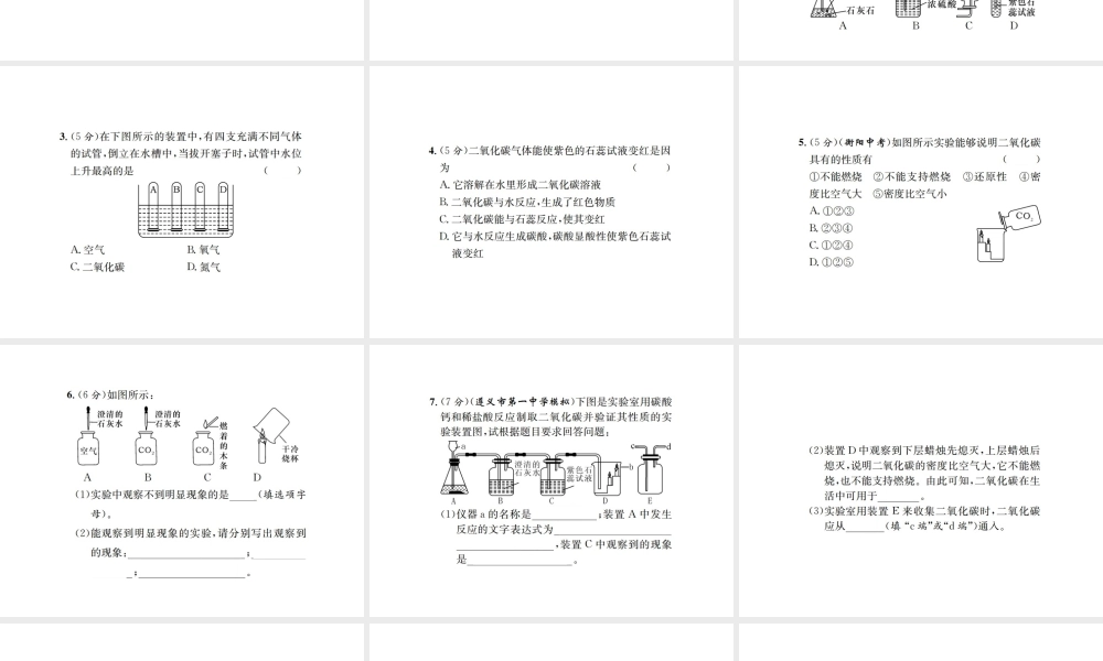 （遵义专版）秋九年级化学全册 第2章 身边的化学物质 基础实验2 二氧化碳的制取与性质课件 沪教版-沪教版初中九年级全册化学课件