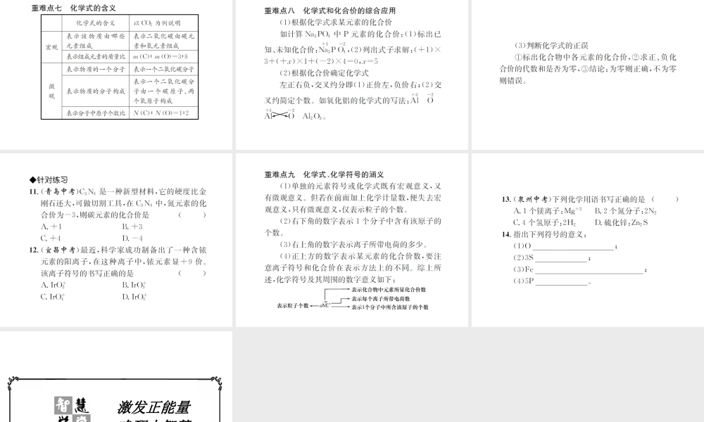 （遵义专版）秋九年级化学全册 第3章 物质构成的奥秘重难点强化课件 沪教版-沪教版初中九年级全册化学课件