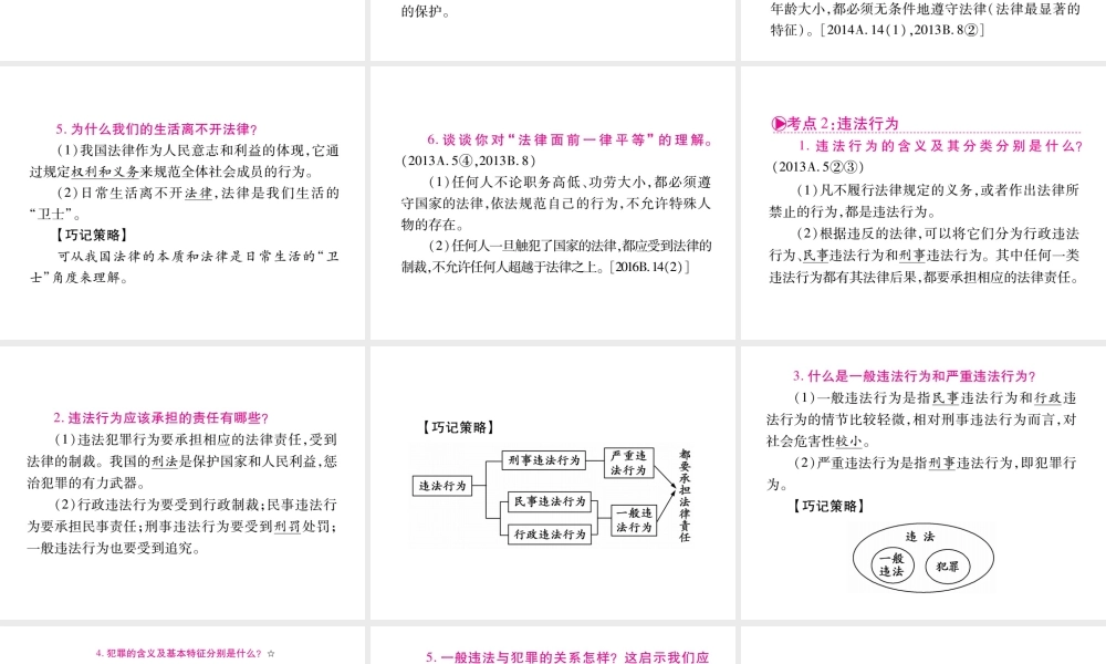 （重庆专版）中考政治 第2篇 第2部分 法律复习课件-人教版初中九年级全册政治课件