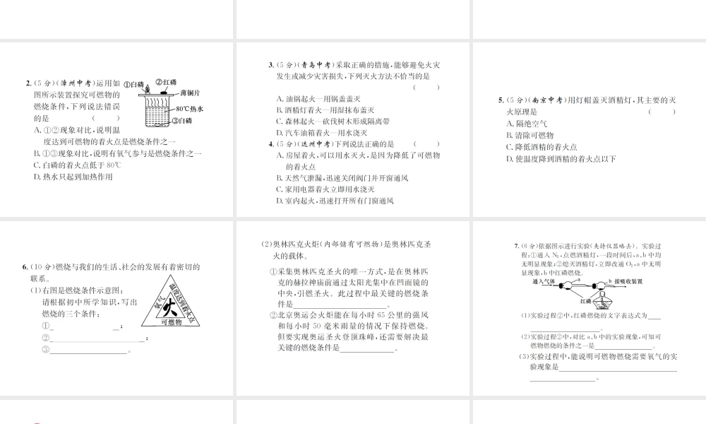 （遵义专版）秋九年级化学全册 第4章 认识化学变化 基础实验3 物质燃烧的条件课件 沪教版-沪教版初中九年级全册化学课件