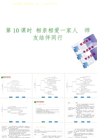 （鄂尔多斯专版）中考政治 八年级 第10课时 相亲相爱一家人 师友结伴同行课件-人教版初中九年级全册政治课件