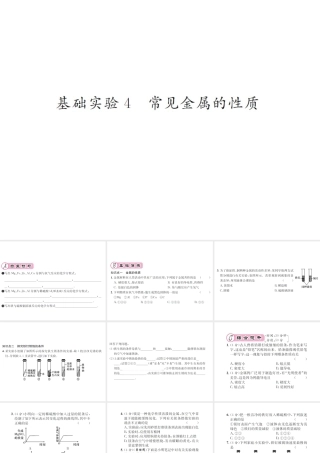 （遵义专版）秋九年级化学全册 第5章 金属的冶炼与利用 基础实验4 常见金属的性质课件 沪教版-沪教版初中九年级全册化学课件