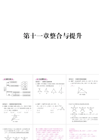 （遵义级数学上册 第11章 三角形整合与提升习题课件 （新版）新人教版-（新版）新人教级上册数学课件