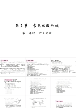 （遵义专版）秋九年级化学全册 第7章 应用广泛的酸、碱、盐 7.2 常见的酸和碱 第1课时 常见的酸课件 沪教版-沪教版初中九年级全册化学课件