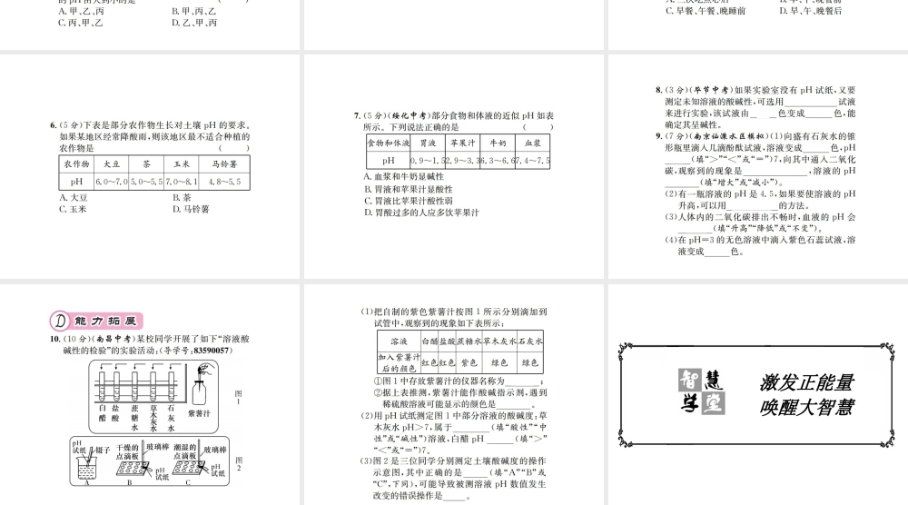 （遵义专版）秋九年级化学全册 第7章 应用广泛的酸、碱、盐 基础实验7 溶液的酸碱性课件2 沪教版-沪教版初中九年级全册化学课件
