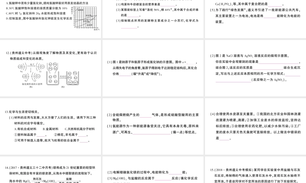 （遵义专版）秋九年级化学全册 九下 综合检测卷习题课件 沪教版-沪教版初中九年级全册化学课件