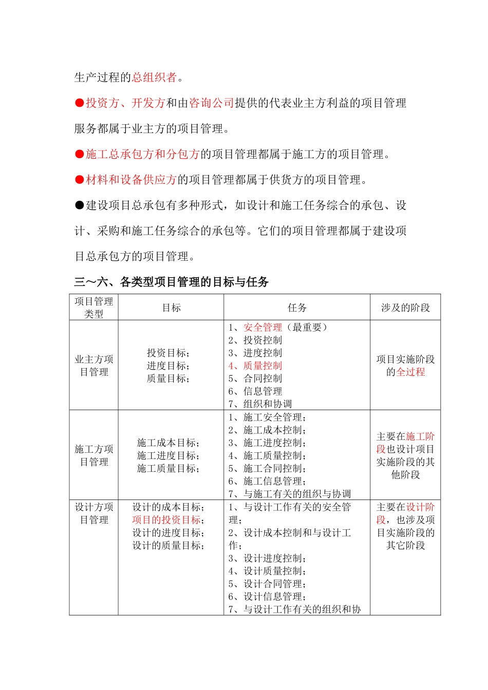 施工方的项目管理建设工程项目管理的类型_第2页