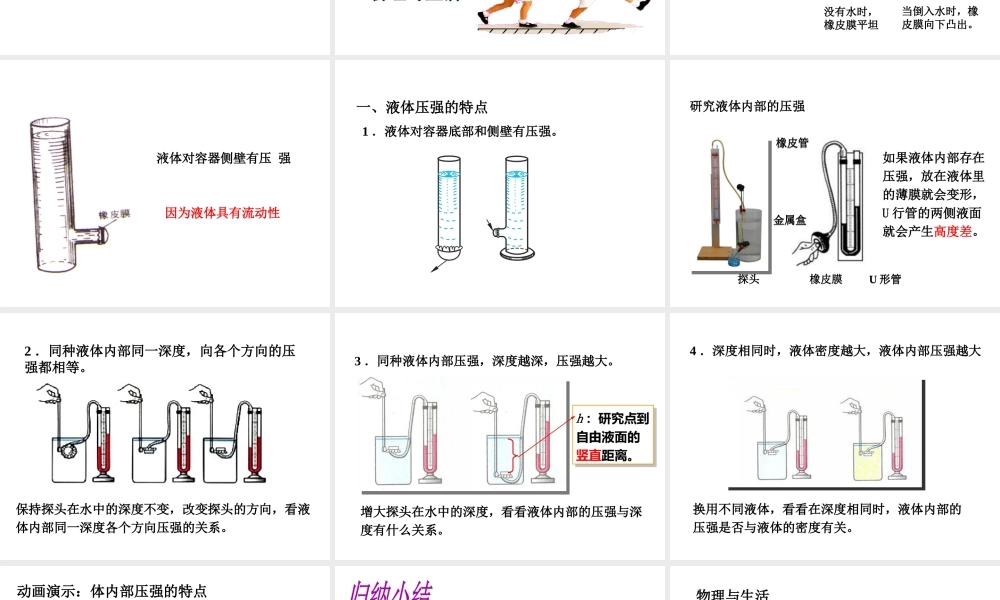 （遵义专版）春八年级物理全册 第8章 压强 第2节 科学探究 液体的压强教学课件 （新版）沪科版-（新版）沪科版初中八年级全册物理课件