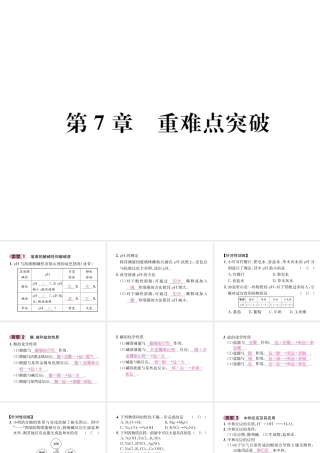 （遵义专版）秋九年级化学下册 第7章 应用广泛的酸、碱、盐重难点突破习题课件 沪教版-沪教版初中九年级下册化学课件