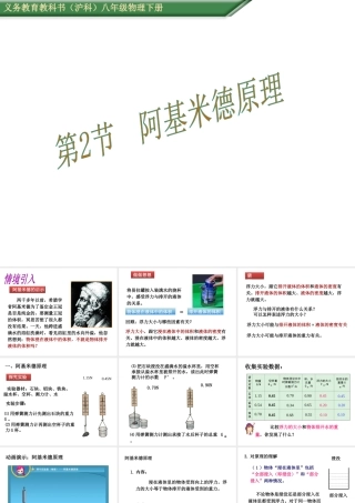 （遵义专版）春八年级物理全册 第9章 浮力 第2节 阿基米德原理教学课件 （新版）沪科版-（新版）沪科版初中八年级全册物理课件