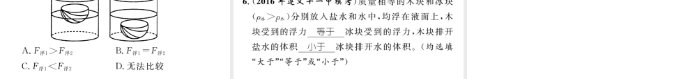 （遵义专版）春八年级物理全册 第9章 浮力本章重难点突破技巧习题课件 （新版）沪科版-（新版）沪科版初中八年级全册物理课件
