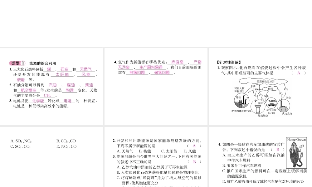 （遵义专版）秋九年级化学下册 第9章 化学与社会发展重难点突破习题课件 沪教版-沪教版初中九年级下册化学课件