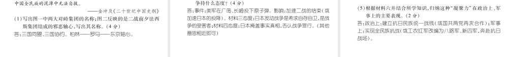 （遵义专用）九年级历史下册 第2单元 全球战火再起达标测试卷课件 北师大版-北师大版初中九年级下册历史课件