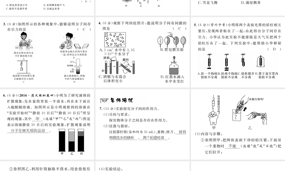 （遵义专版）春八年级物理全册 第11章 小粒子与大宇宙 第2节 看不见的运动习题课件 （新版）沪科版-（新版）沪科版初中八年级全册物理课件