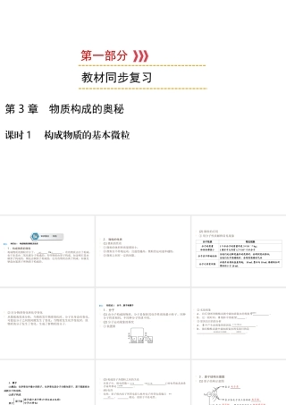 （遵义专用）中考化学高分一轮复习 第1部分 教材系统复习 第3章 物质构成的奥秘 课时1 构成物质的基本微粒课件-人教版初中九年级全册化学课件