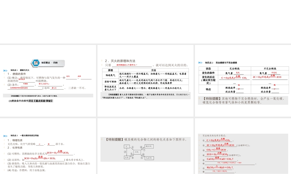 （遵义专用）中考化学高分一轮复习 第1部分 教材系统复习 第4章 认识化学变化 课时1 常见的化学反应—燃烧课件-人教版初中九年级全册化学课件