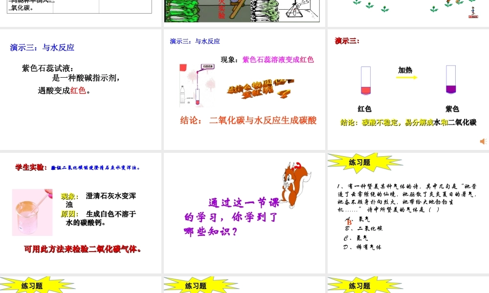 （遵义专版）秋九年级化学上册 第2章 身边的化学物质 第2节 奇妙的二氧化碳课件 沪教版-沪教版初中九年级上册化学课件