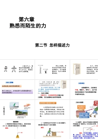 （遵义专版）八年级物理全册 第六章 第二节 怎样描述力课件 （新版）沪科版-（新版）沪科版初中八年级全册物理课件