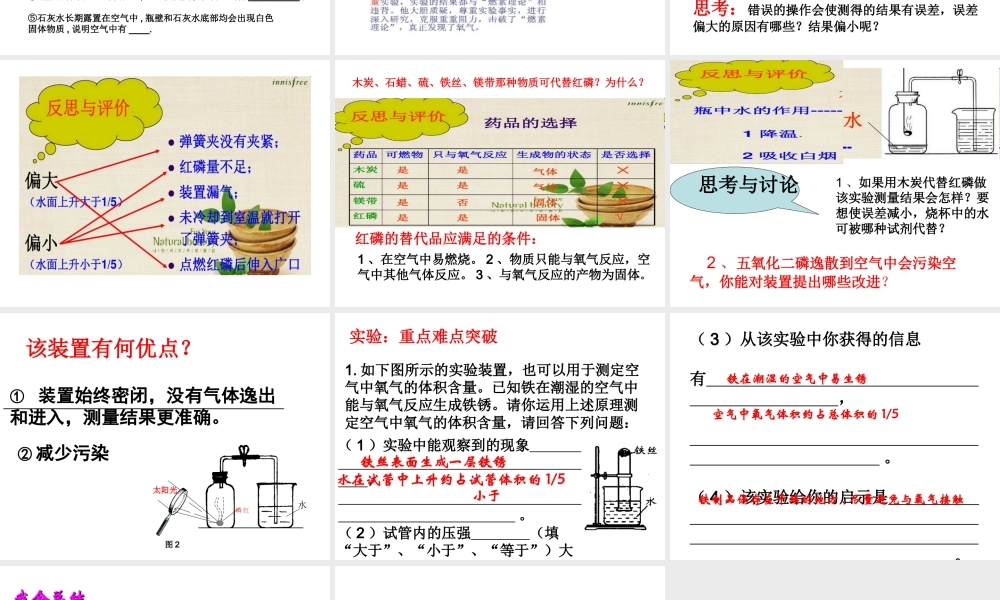 （遵义专版）秋九年级化学上册 第2章 身边的化学物质整理与归纳课件 沪教版-沪教版初中九年级上册化学课件