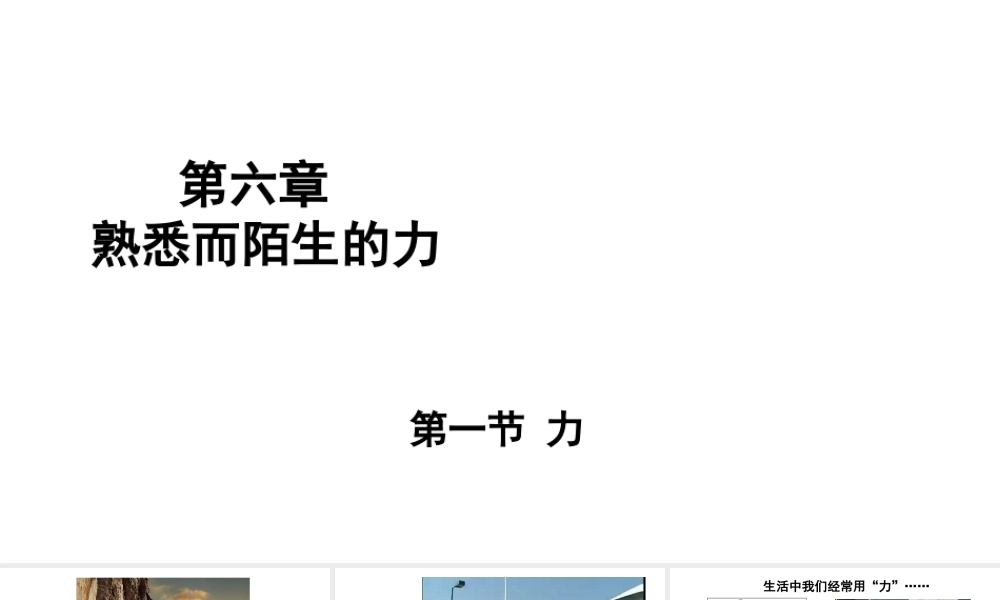 （遵义专版）八年级物理全册 第六章 第一节 力课件 （新版）沪科版-（新版）沪科版初中八年级全册物理课件