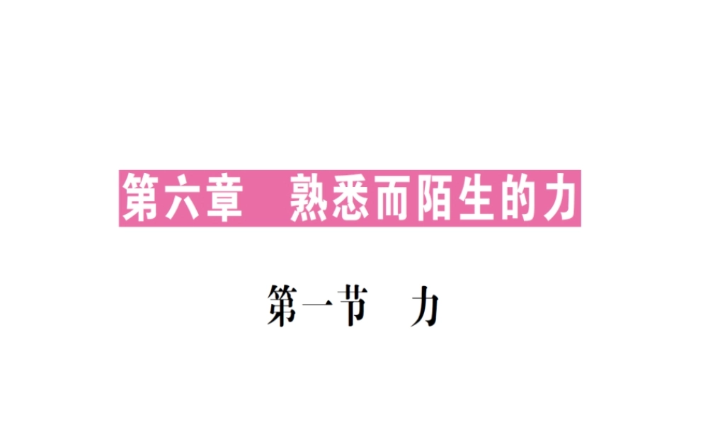 （遵义专版）八年级物理全册 第六章 第一节 力习题课件 （新版）沪科版-（新版）沪科版初中八年级全册物理课件