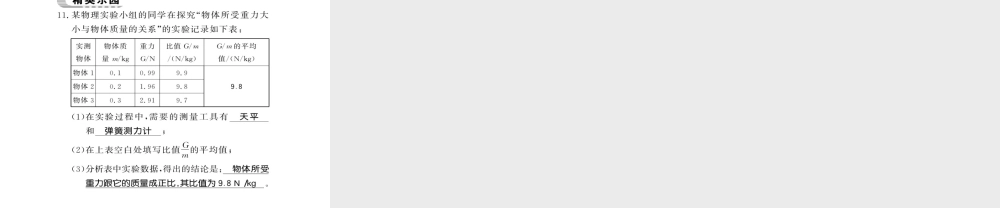 （遵义专版）八年级物理全册 第六章 熟悉而陌生的力 第四节 来自地球的力课件 （新版）沪科版-（新版）沪科版初中八年级全册物理课件