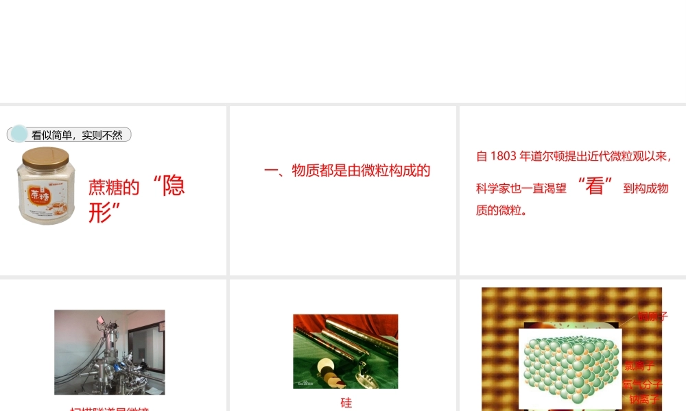 （遵义专版）秋九年级化学上册 第3章 物质构成的奥秘 第1节 构成物质的基本微粒课件 沪教版-沪教版初中九年级上册化学课件