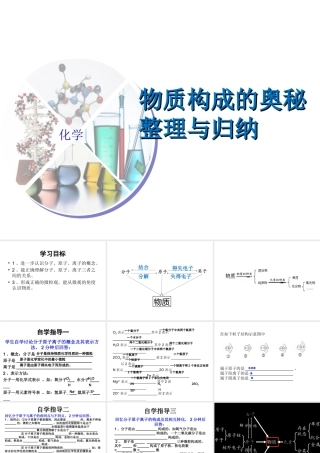 （遵义专版）秋九年级化学上册 第3章 物质构成的奥秘整理与归纳课件 沪教版-沪教版初中九年级上册化学课件