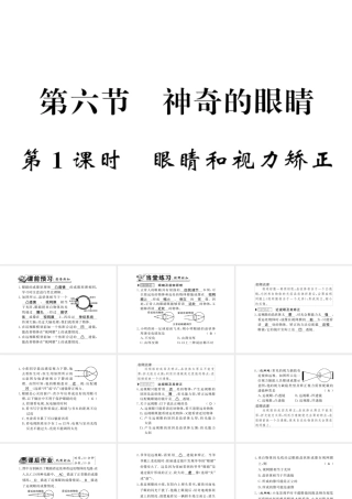 （遵义专版）八年级物理全册 第四章 多彩的光 第六节 1 眼睛和视力矫正课件 （新版）沪科版-（新版）沪科版初中八年级全册物理课件