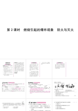 （遵义专版）秋九年级化学上册 第4章 认识化学变化 第1节 常见的化学反应—燃烧 第2课时 燃烧引起的爆炸现象 防火与灭火习题课件 沪教版-沪教版初中九年级上册化学课件