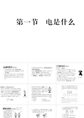 （遵义专版）九年级物理全册 第十四章 了解电路 第一节 电是什么习题课件 （新版）沪科版-（新版）沪科版初中九年级全册物理课件