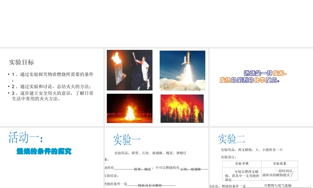 （遵义专版）秋九年级化学上册 第4章 认识化学变化 基础实验3 物质燃烧的条件课件 沪教版-沪教版初中九年级上册化学课件