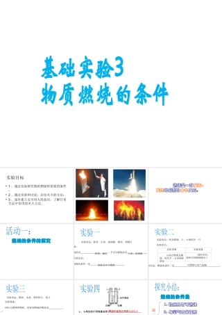 （遵义专版）秋九年级化学上册 第4章 认识化学变化 基础实验3 物质燃烧的条件课件 沪教版-沪教版初中九年级上册化学课件