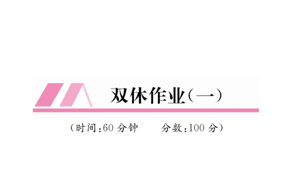（遵义专版）八年级数学上册 双休作业（一）习题课件 （新版）新人教版-（新版）新人教版初中八年级上册数学课件