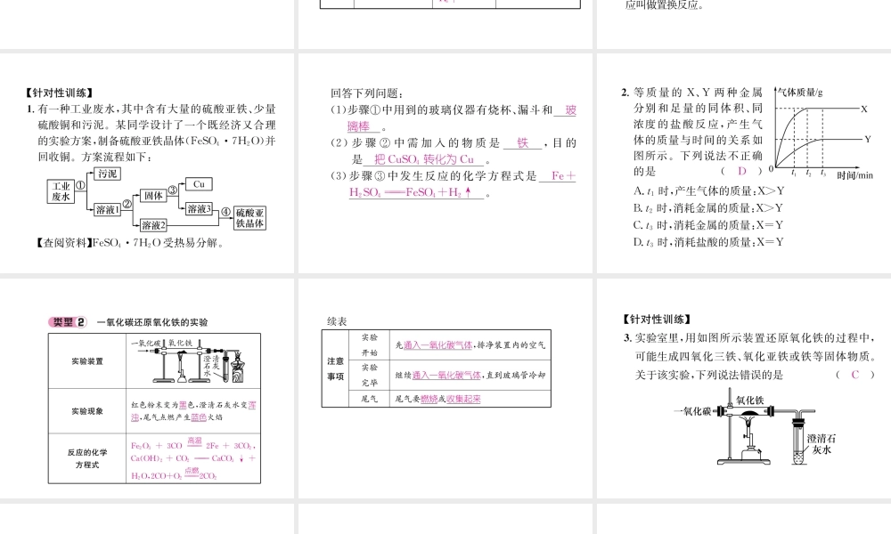 （遵义专版）秋九年级化学上册 第5章 金属的冶炼与利用重难点突破习题课件 沪教版-沪教版初中九年级上册化学课件