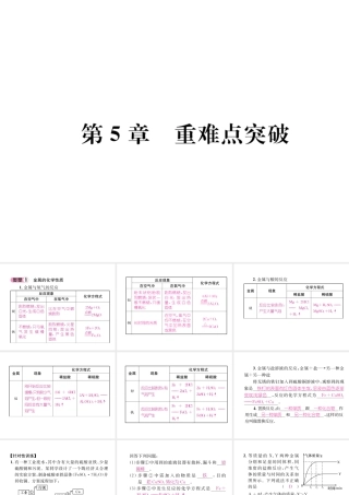 （遵义专版）秋九年级化学上册 第5章 金属的冶炼与利用重难点突破习题课件 沪教版-沪教版初中九年级上册化学课件
