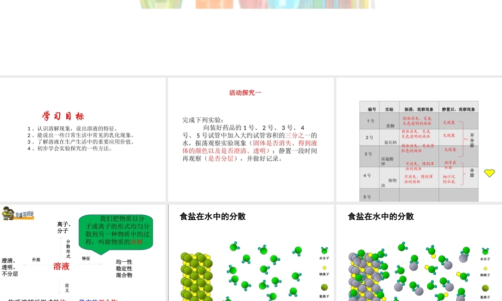 （遵义专版）秋九年级化学下册 第6章 溶解现象 第1节 物质在水中的分散课件 沪教版-沪教版初中九年级下册化学课件