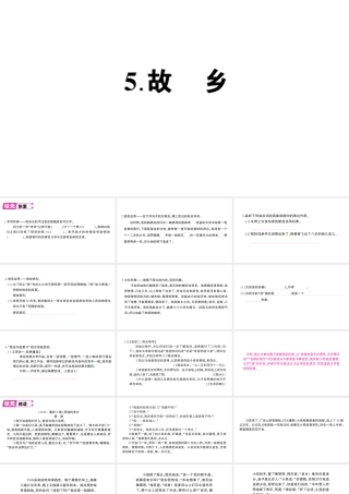 （遵义专版）八年级语文上册 第二单元 5 故乡作业课件 语文版-语文版初中八年级上册语文课件