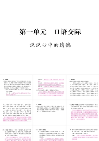 （遵义专版）八年级语文下册 第一单元 口语交际 说说心中的遗憾课件 语文版-语文版初中八年级下册语文课件