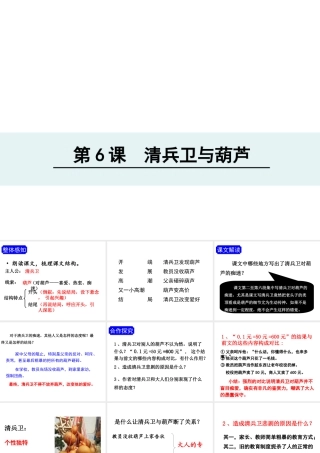 （遵义专版）八年级语文上册 第二单元 6 清兵卫与葫芦课件 语文版-语文版初中八年级上册语文课件