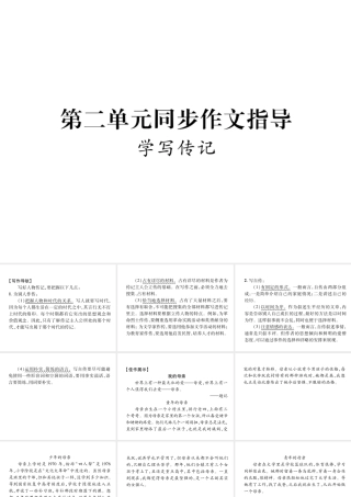 （遵义专版）八年级语文上册 第二单元 同步作文指导 学写传记作业课件 新人教版-新人教版初中八年级上册语文课件