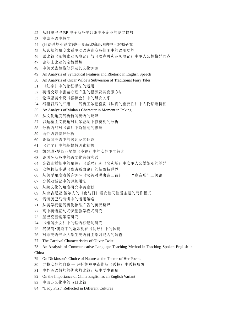 最新英语专业全英原创毕业论_第2页