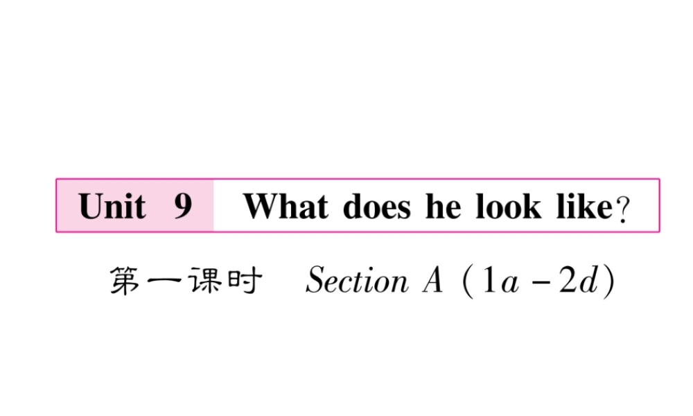 （遵义专版）七年级英语下册 Unit 9 What does he look like（第1课时）课件 （新版）人教新目标版-（新版）人教新目标版初中七年级下册英语课件