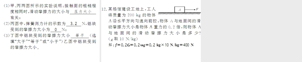 （遵义专版）八年级物理全册 期末五 熟悉而陌生的力课件 （新版）沪科版-（新版）沪科版初中八年级全册物理课件
