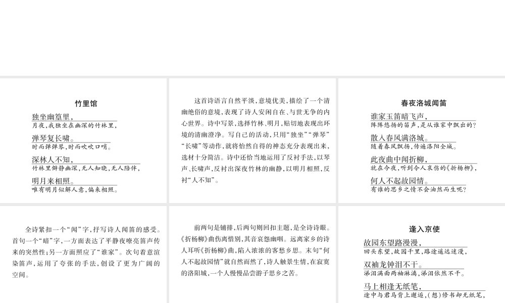 （遵义专版）七年级语文下册 第3单元课外诗朗诵课件 新人教版-新人教版初中七年级下册语文课件