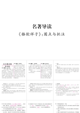 （遵义专版）七年级语文下册 第3单元名著导读《骆驼祥子《圈点与批注课件 新人教版-新人教版初中七年级下册语文课件